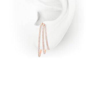 Magnifiques Boucles Or Rose Diamants sur Strasbourg